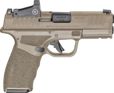 Springfield Hellcat Pro OSP 9mm handgun with optics-ready slide, tritium front sight, adaptive grip texture, and 17-round extended magazine – compact and EDC-ready